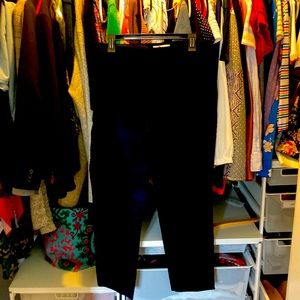 Sleek ankle crop navy blue corduroy pants